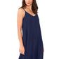 Vestido Challis sem mangas com decote em V Vince Camuto feminino azul