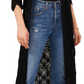 Vince Camuto Duster Feminino Open Stitch Preto Tamanho Grande