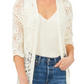 Vince Camuto Duster Feminino Open Stitch Branco Tamanho Médio