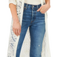 Vince Camuto Duster Feminino Open Stitch Branco Tamanho Médio