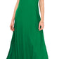 Vestido midi sem mangas Challis com decote em V feminino Vince Camuto, verde, tamanho médio