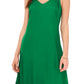 Vestido midi Challis sem mangas com decote em V feminino Vince Camuto, verde, tamanho pequeno