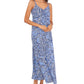 Vestido longo feminino com estampa paisley da Vince Camuto, azul