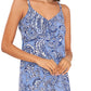 Vestido longo feminino Vince Camuto com estampa paisley azul, tamanho extragrande