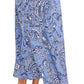 Vestido longo feminino Vince Camuto com estampa paisley azul, tamanho extragrande