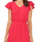 Vestido longo feminino Vince Camuto em chiffon e gaze, branco, tamanho médio