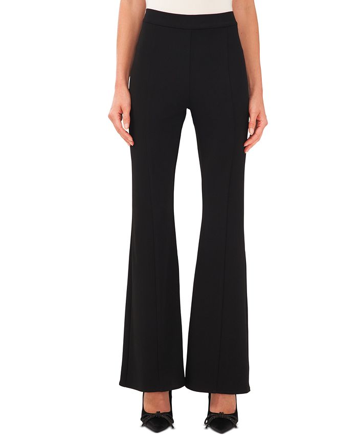Calça flare feminina CeCe cintura alta preta tamanho 8