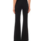 Calça flare feminina CeCe cintura alta preta tamanho 8