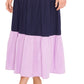 Vestido midi feminino Riley &amp; Rae com blocos de cores, branco, tamanho pequeno