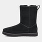 Botas curtas femininas Ugg Classic Zip, pretas, tamanho 5