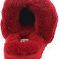 Pantufas femininas UGG de pele sintética aconchegantes, tamanho 7, vermelhas