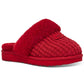 Pantufas femininas UGG de pele sintética aconchegantes, tamanho 7, vermelhas