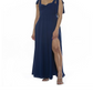 Vestido longo feminino Alexia Admor com fenda lateral e decote em coração, tamanho: 6, azul