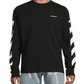 Moletom masculino Off-White Diag Helvetica Logo, preto e branco, tamanho M