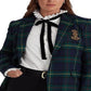 Ralph Lauren Blazer Feminino Xadrez Bullion Twill Verde Tamanho 20W