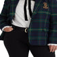 Ralph Lauren Blazer Feminino Xadrez Bullion Twill Verde Tamanho 20W