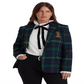 Ralph Lauren Blazer Feminino Xadrez Bullion Twill Verde Tamanho 20W