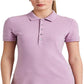 Camisa polo feminina Ralph Lauren Stretch Piquet Roxa Tamanho P