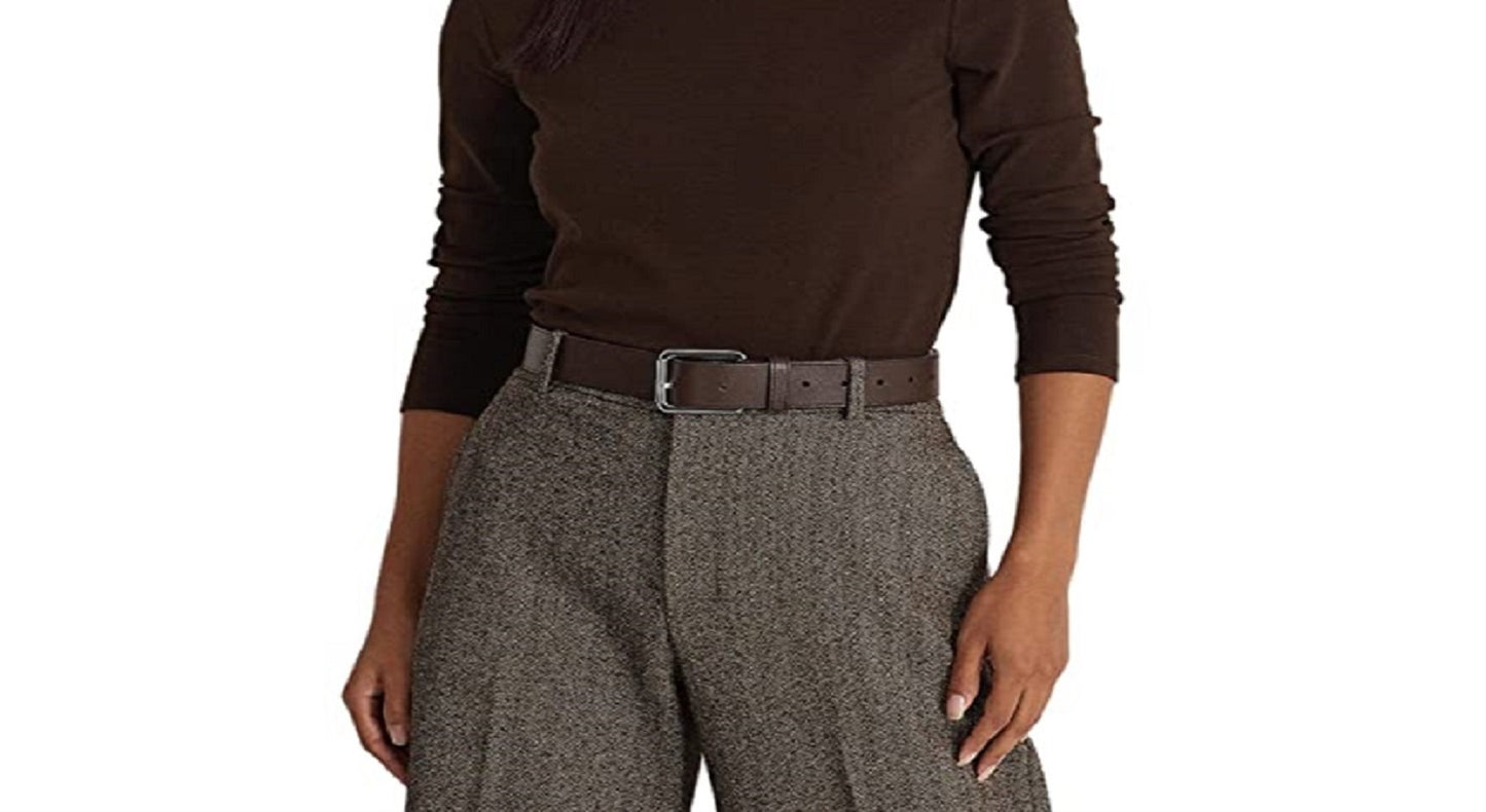 Blusa Ralph Lauren Feminina Manga Longa em Algodão e Mistura de Algodão Marrom Tamanho Médio