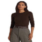 Blusa Ralph Lauren Feminina Manga Longa em Algodão Misto Marrom Tamanho XS