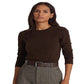 Blusa Ralph Lauren Feminina Manga Longa em Algodão Misto Marrom Tamanho XS