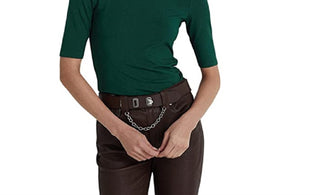 Camisa Ralph Lauren Feminina Stretch Jersey Gola Alta Verde Tamanho P