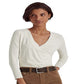 Camiseta Ralph Lauren Feminina Surplice Jersey Branca