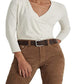 Camiseta Ralph Lauren Feminina Surplice Jersey Branca