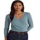 Camiseta Ralph Lauren Feminina Surplice Azul Tamanho X-G