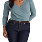 Camiseta Ralph Lauren Feminina Surplice Azul Tamanho X-G