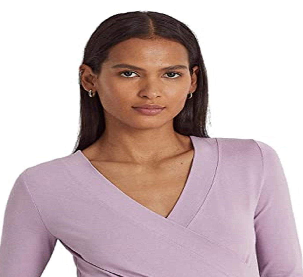 Blusa Ralph Lauren Feminina Surplice Jersey Roxa