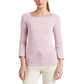 Blusa Ralph Lauren Feminina Listrada de Algodão Elástico Rosa Tamanho X-S