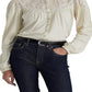 Ralph Lauren Blusa Feminina de Algodão Bordado com Ilhós, Branca, Tamanho Grande