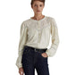 Blusa Ralph Lauren Feminina com Ilhós Bordados em Mistura de Algodão, Branca, Tamanho Médio