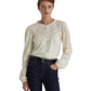 Blusa Ralph Lauren Feminina com Ilhós Bordados em Mistura de Algodão, Branca, Tamanho X-G