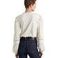 Blusa Ralph Lauren Feminina com Ilhós Bordados em Mistura de Algodão, Branca, Tamanho X-G