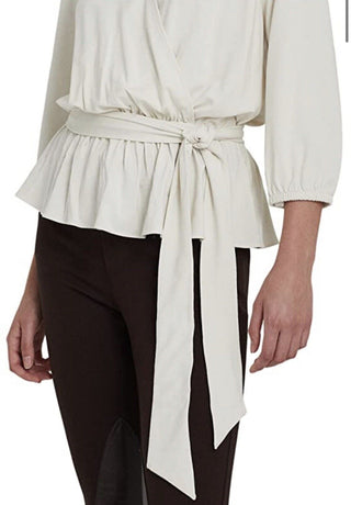 Blusa Peplum Ralph Lauren Feminina Bege Tamanho Grande