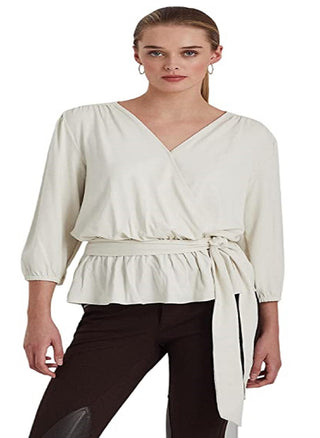 Blusa Peplum Ralph Lauren Feminina Marrom Tamanho X-G