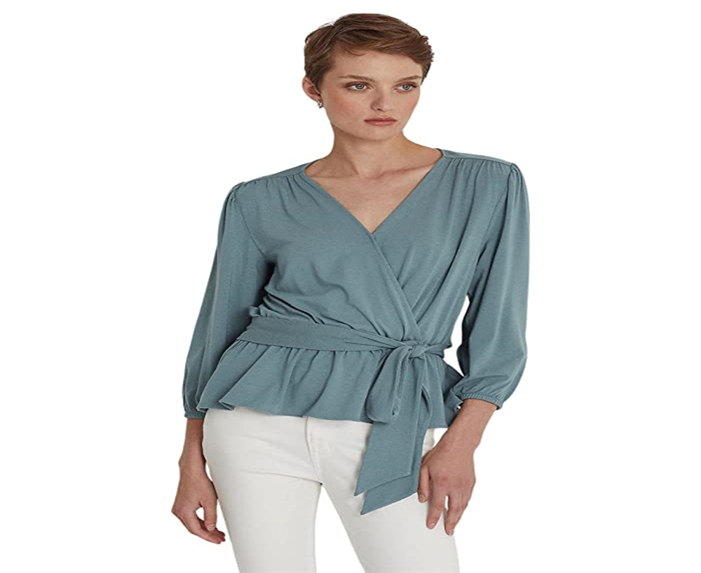 Blusa Peplum Ralph Lauren Feminina Azul Tamanho Grande