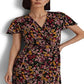 Vestido envelope floral Ralph Lauren feminino, preto, tamanho extragrande