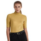 Ralph Lauren Feminino Metallic Stretch Jersey Gola Alta Amarelo Tamanho P