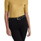 Ralph Lauren Feminino Metallic Stretch Jersey Gola Alta Amarelo Tamanho P