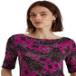 Camiseta Ralph Lauren Feminina Paisley Stretch Algodão Rosa Tamanho Grande