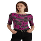 Camiseta Ralph Lauren Feminina Paisley Stretch Cotton Rosa Tamanho X-G