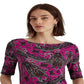 Camiseta Ralph Lauren Feminina Paisley Stretch Cotton Rosa Tamanho X-G