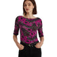 Camiseta Ralph Lauren Feminina Paisley Stretch Algodão Rosa Tamanho XS