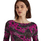 Camiseta Ralph Lauren Feminina Paisley Stretch Algodão Rosa Tamanho XS