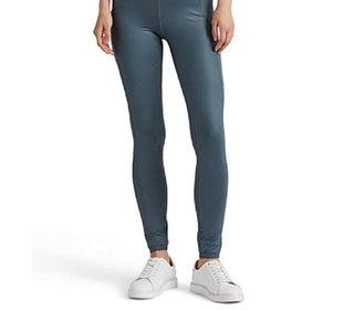 Calça legging feminina Ralph Lauren com revestimento em jersey, azul, tamanho grande