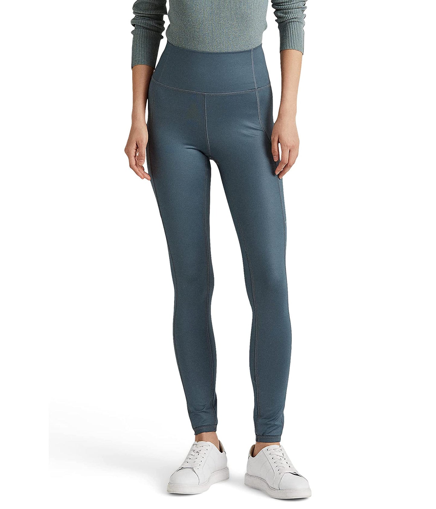 Legging Ralph Lauren Feminina Revestida em Jersey Azul Tamanho Médio