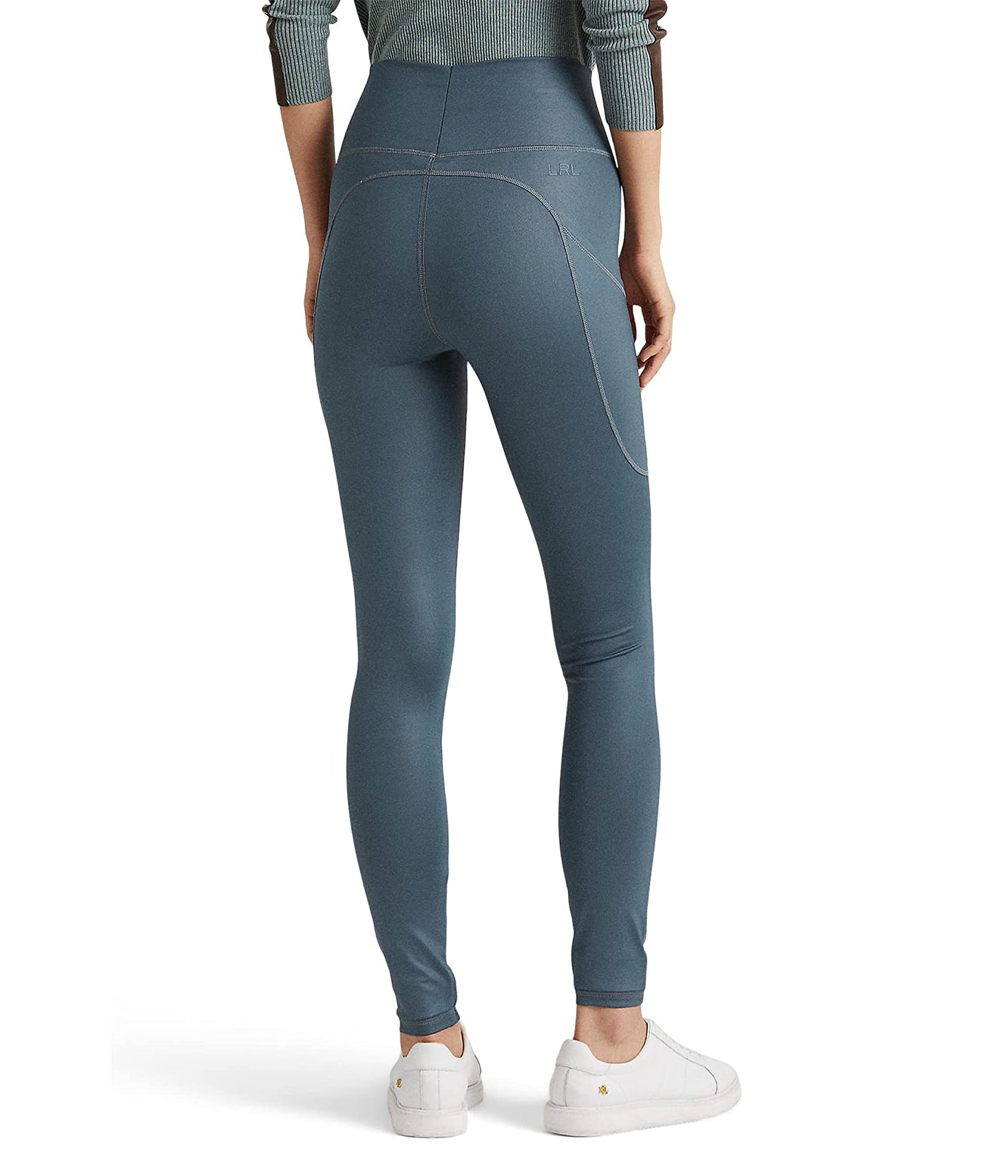 Legging Ralph Lauren Feminina Revestida em Jersey Azul Tamanho Médio